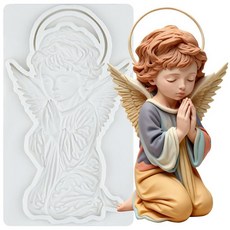 QDMOLDS angel baby 퐁당 실리콘 몰드 초콜릿 캔디 케이크 장식용 컵케이크 토퍼 폴리머 클레이 껌 페이스트 293409, 10-회색