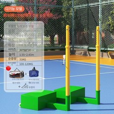 이동식 배드민턴 네트 학교 베드민턴 기둥 조립식 동호회, 1개, 다기능 그린 소형 케이스+배드민턴 B