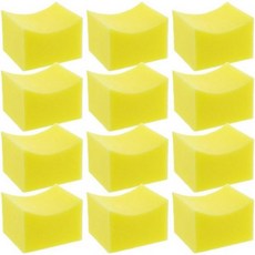 SM 아놀드 옐로우 폼 타이어 드레싱 어플리케이터 12팩 - 2.375 x 3.625 3 인체공학적 내구성 세탁 가능 전문가용 품질 최적의 광택을 위한 자동차 디테일 벌크 카, SM 아놀드 옐로우 폼 타이어 드레싱 어플리케이터 12