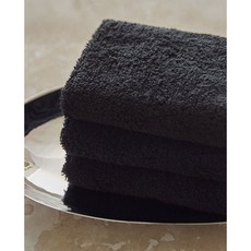 자라홈 브랜드관 프리미엄 코튼 핸드 타월 세트(3개입) 41530002800, 30 x 30 cm, 블랙