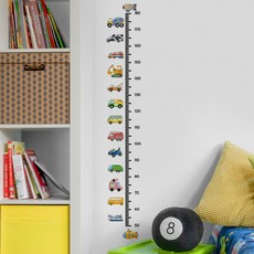 어린이 키재기 벽부착 스티커 자동차 캐릭터