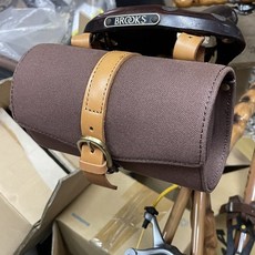 火雞Tth 牛皮複合手工圓筒型復古坐墊袋 自行車後包 車尾包 座墊包, 1個