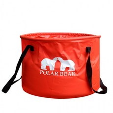 폴라베어 다용량 캠핑용 설거지통 설겆이통 물통 캠핑 세차 다용도 통, 폴라베어 대용량 설거지통(오렌지색)1개