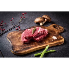 <작은식육점>영주 한우 ++등급 1등급 안심 구이용 (냉장) 단품, 1개, 300g