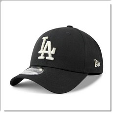 New Era 洛杉磯道奇隊 9FORTY 可調節棒球帽, 黑, 1個