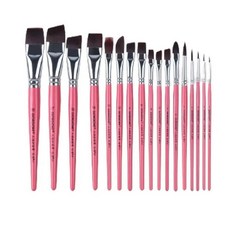 바디 페인팅 페이스 아트 페인트 다기능 나무 손잡이 드로잉 펜 내구성 휴대용 브러시 도구, 09 pink-17pcs, 1개