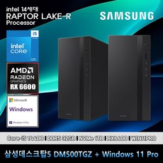 삼성 데스크탑 코어i5 14세대 RX6600 컴퓨터 DM500TGZ-Zi5ADT-RX6600 11PRO i5-14400 32GB SSD1TB 고사양, 미들타워, 블랙