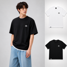 엄브로 반팔티 오버핏 반팔 티셔츠 커플 빅사이즈 1+1