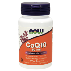 NOW Foods CoQ10素食膠囊 60mg, 60顆, 1罐