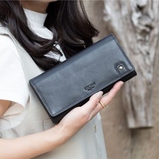 【CALTAN】真皮/長夾 真皮鉚釘釦飾牛皮長夾-072267_五色