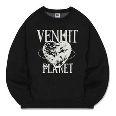 벤힛 VENHIT BLACK PLANET 자카드 니트