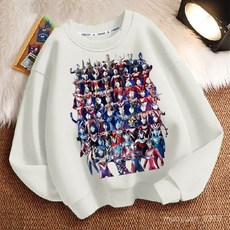 奧特曼超人春秋冬新款男女小中大兒童衛衣圓領加厚長袖寬鬆外套潮 NLLI