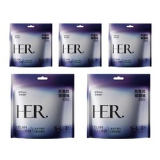 aikuu bear 蠶絲面膜褲 金盞花精華 裸感深睡眠, 5個, 3片, 中等的