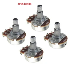 FLEOR 4pcs 풀 사이즈 냄비 긴 샤프트 기타 전위차계 A500K, 05 4PCS B250K