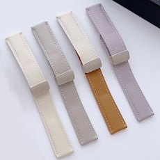 가민 포러너 970 965 955 호환 베이직 마그네틱 D버클 가죽 스트랩 밴드 시계줄, 22mm, saw1039 그레이
