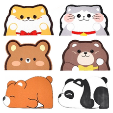 硅藻泥動物地墊-浴室吸水速乾防滑地墊, 鈴鐺貓咪, 1個