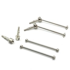 WLtoys 144001 124017 124019 124018 RC 자동차 금속 전면 CVD 범용 드라이브 샤프트 및 후면 도그 본 휠 액슬 1315 1281 1283, [05] 6pcs as photo