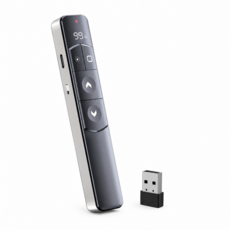 WANDU 2.4GHz 무선 발표자 원격 컨트롤러 PPT 페이지 Turner USB 발표 펜 프로젝터 PowerPoint 슬라이드, 1개, 은