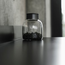 收納罐 廚房收納 mooin 茶葉罐 餐廚收納 乾果 Forra玻璃密封罐 咖啡罐 花茶, 1個, 透明