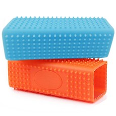 반려견 고양이 털 제거제 2종 차단 롤러 클리너 소파용 중공 실리콘 클리너 브러시 자동차 인테리어 가구 카펫 침구 또는 모든 원단주황색 파란색, A-blue and orange, 1개