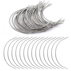 카펫 가죽 캔버스 수리용 42/50/100/120개 곡선 바늘 가죽 바늘 곡선 바느질 바늘 직조 바늘, 솽옌 루퍼 세트