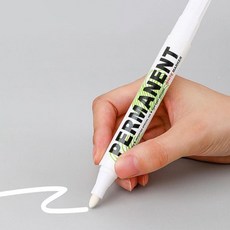 유성 페인트 마커펜 화이트 1mm 마카 보드 칠판 유리 윈도우, 1개, 기본