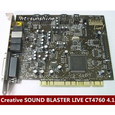 사운드 블라스터 라이브 CT4760 4.1 카드용 분해 잘 작동, 한개옵션0, 1개