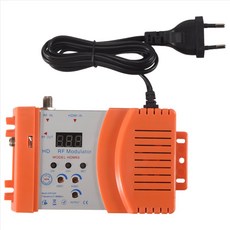 새로운 HDM68 변조기 디지털 RF HDMI 변조기 AV -RF 컨버터 VHF UHF PAL/NTSC 표준 휴대용 조절기 EU 플러그, 주황색