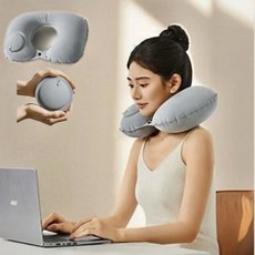 엘라누아 휴대용 접이식 꿀잠 목베개, 그레이