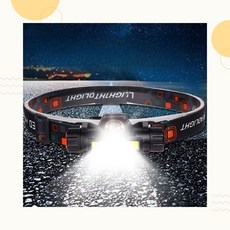 헤드랜턴 캠핑라이트 충전식야간용 밴드형등산 고휘도COB 작업등, 1개, 1cl3 COB 2모드 미니 헤드랜턴