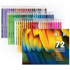 에이치비문화사 전문가용 유성 가방타입케이스 색연필 세트 72색 120색, 1개, 72종