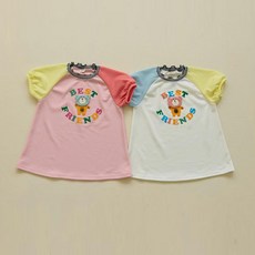 오렌지맘KC 곰패치원피스(5~11)*5~11*, 7, 핑크