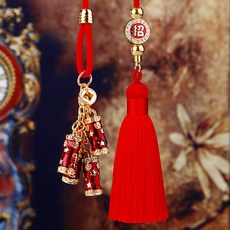 奢尚匯品 馬到成功汽車掛件 車內裝飾品 生肖掛飾 中國風, 招財車掛招財鞭炮, 1個