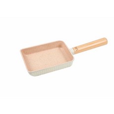 《茉莉餐具》 雪藏玉子燒鍋 玉子燒鍋 買即贈矽膠鏟 平煎鍋 象牙白 曜石黑 煎蛋鍋 平底鍋, 1個, 雪藏象牙白玉子燒鍋（贈矽膠鏟）