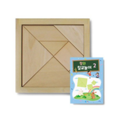 가베가족 원목칠교 + 칠교놀이 2단계 교재 KS1407, 1개, 1인용, WOOD