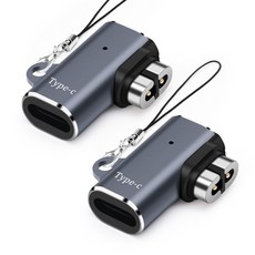 쇼크 헤드폰용 USB C 충전 어댑터 쇼크 에어로펙스 오픈런/프로 오픈런 미니 오픈컴과 호환되는 애프터 쇼크 헤드폰 충전기용 마그네틱 충전 어댑터, 2개, 회색, USB Type C