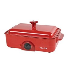 BiBa 百變日式燒烤料理 (紅色) 團購兩入組 型號: GP-302 通過BSMI認證 (字號R3B207)