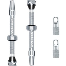벅로스 튜브리스 프레스타 밸브 스템 404455606580100mm 로드 바이크산악 자전거MTB용 코어 제거 도구가 있는 키트 대부분의 자전거 림 장착 초경량 내구성 알루미늄 블랙, SILVER, 60MM