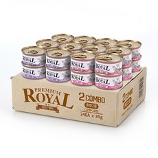 프리미엄로얄 3개월이상용 고양이 로얄캔 반반콤보 습식사료, 참치, 85g, 24세트