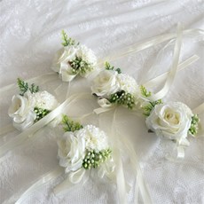 정그리마켓 스몰 미니멀 셀프 웨딩 조화 꽃팔찌 브라이덜샤워 웨딩촬영 촬영소품