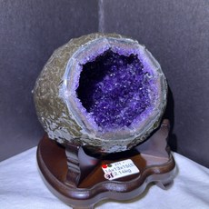 超美瑪瑙邊烏拉圭紫水晶洞 紫錢袋 2.14kg 質感款 透亮紫度 寬口有洞深 紫晶洞 紫水晶 水晶, 烏拉圭紫晶洞 2.14公斤