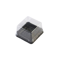 두쫀쿠 용기 사각 투명 화과자 1구 용기 100개 두바이 쫀득 쿠키 케이스, 100세트, 블랙