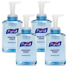 PURELL BrAND & Healthy SOAP 젠틀 앤 프리 폼 무향 514.6ml(18온스) 핸드 솝 테이블 탑 펌프 병 (4팩) - 5016-04 213611