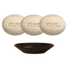 백당고 비누 마사지 세안팩 110g x3 + 도자기 받침대, 1세트