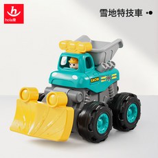 DIU 工程車隊男孩小汽車兒童玩具推土機慣性滑行玩具車模型, 1個, 雪地特技車:如圖