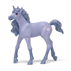 Schleich 슐라이히 Bayala - 10.2cm 만다라 새끼 유니콘 장난감 토이 및 귀여운 판타지 말 신화 생물 피규어 놀이를 위한 재미있는 요정 동물 예쁜 70861
