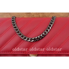 艾奇利 HK扁鏈包包鏈條 8mm寬 精品電鍍 多色可選 斜背帶, 黑,60cm, 1個