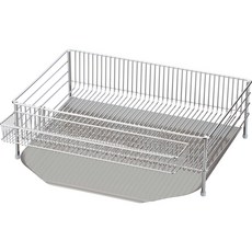 일본 라바제 la base 고급 올스텐 식기건조대 세로형(대) DLM-8585, 실버, 1개, 1단