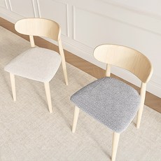 홈비 사계절 부드러운 식탁의자커버 의자 등받이 리폼 덮개 천갈이, 1개, 라이트 그레이