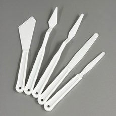 리브온 플라스틱 미술용 아트 페인팅 나이프 스파츌라 5개입, 1세트